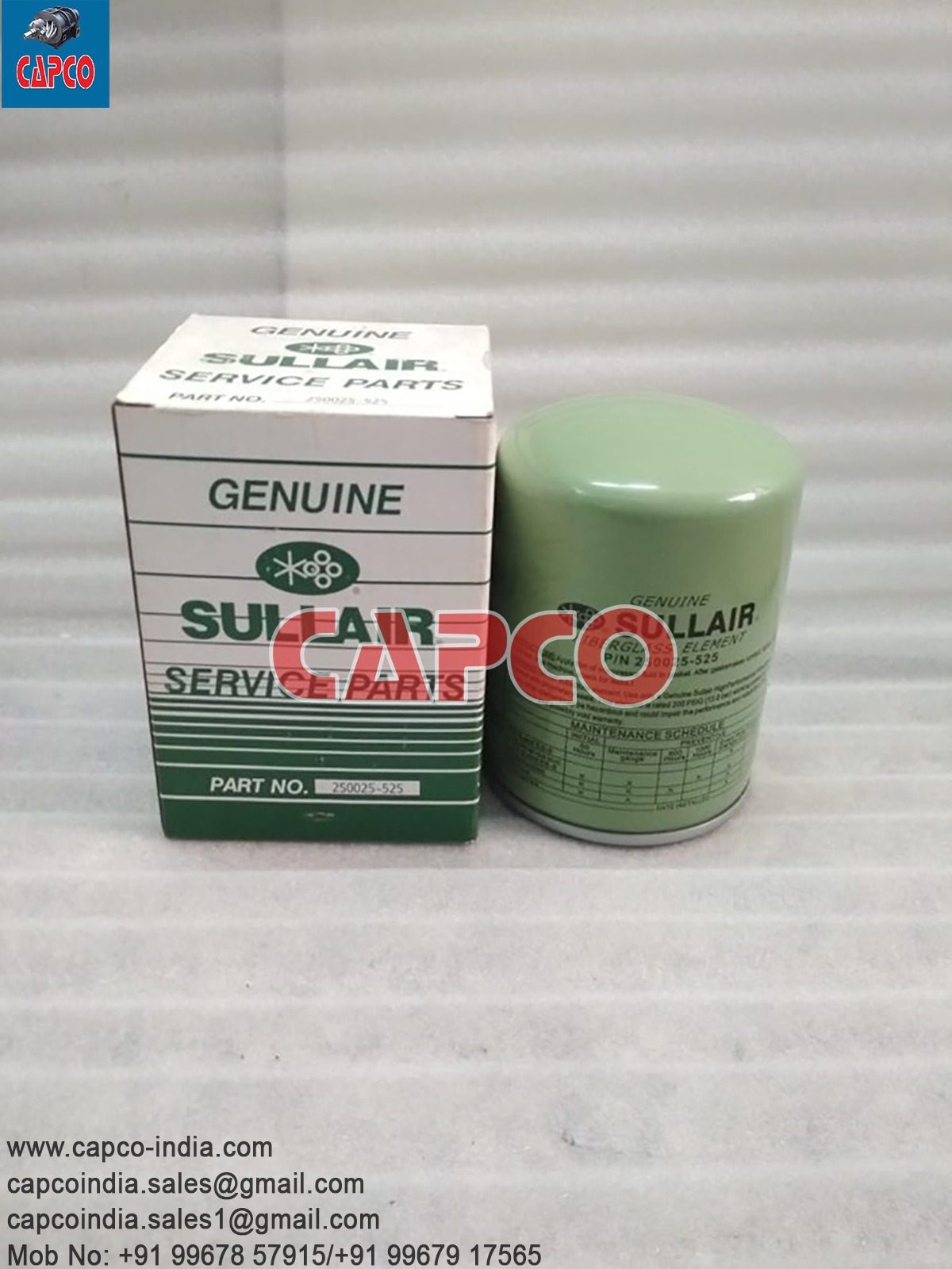 OIL FILTER - 250025-525 SULLAIR PRINT